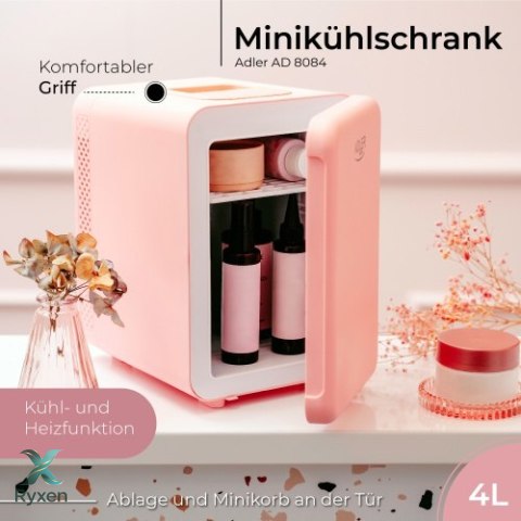 AD 8084 pink Mini lodówka 4l | chłodzenie i podgrzewanie | do domu i samochodu | system peltiera ADLER