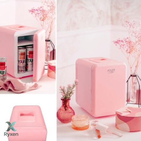 AD 8084 pink Mini lodówka 4l | chłodzenie i podgrzewanie | do domu i samochodu | system peltiera ADLER