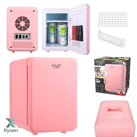 AD 8084 pink Mini lodówka 4l | chłodzenie i podgrzewanie | do domu i samochodu | system peltiera ADLER