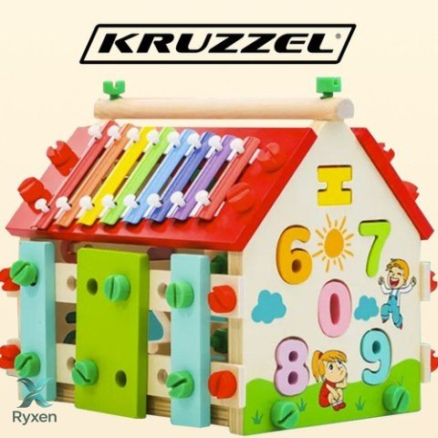 Domek edukacyjny drewniany Kruzzel 22564 KRUZZEL