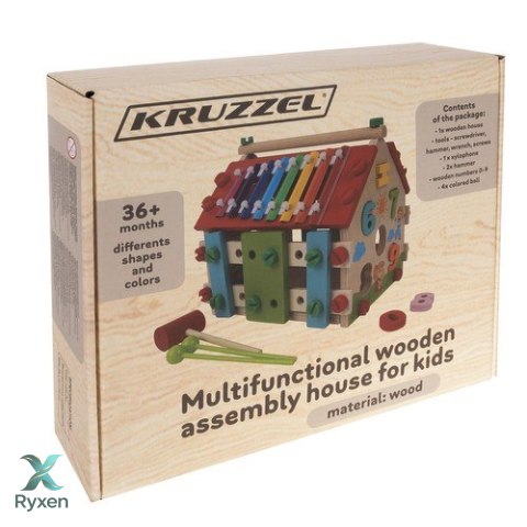 Domek edukacyjny drewniany Kruzzel 22564 KRUZZEL