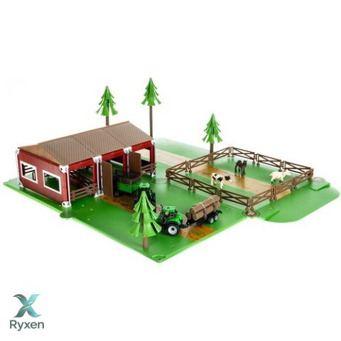 Farma ze zwierzętami + 2 autka rolnicze 22404 KRUZZEL