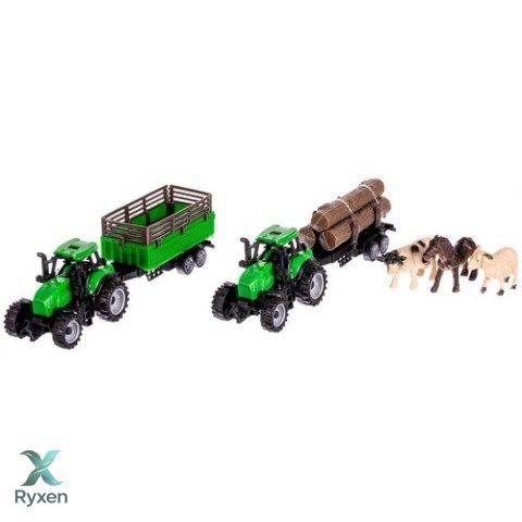 Farma ze zwierzętami + 2 autka rolnicze 22404 KRUZZEL