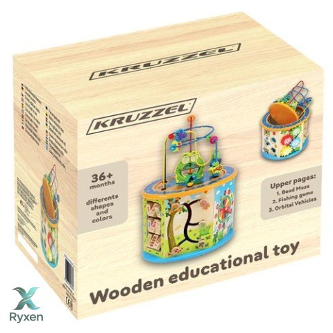 Kostka edukacyjna drewniana 22429 KRUZZEL