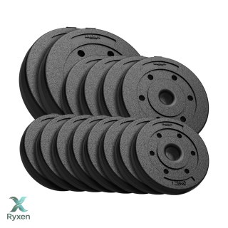 Obciążenie bitumiczne zestaw 30kg ( 8x1.25kg + 4x2.5kg + 2x5kg ), otwór 31mm, REBEL ACTIVE Rebel