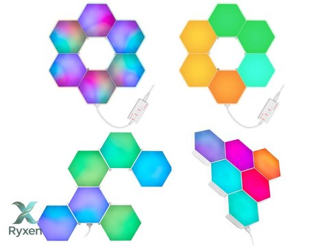 Sześciokątne lampy RGB Tracer Ambience - Smart Hexagon TRACER