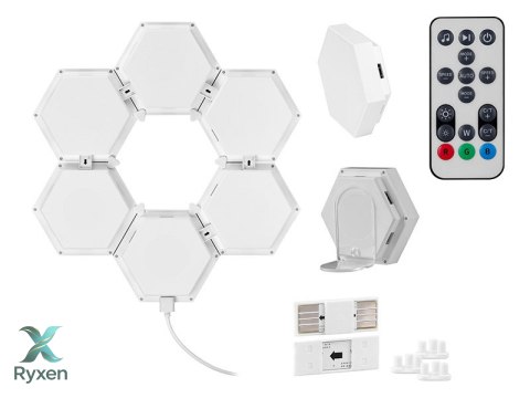 Sześciokątne lampy RGB Tracer Ambience - Smart Hexagon TRACER