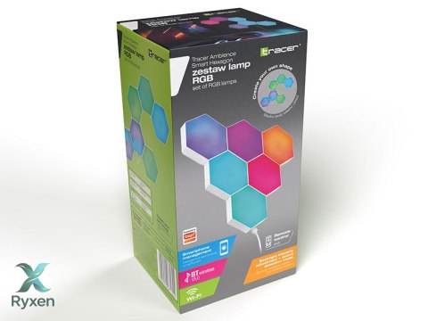Sześciokątne lampy RGB Tracer Ambience - Smart Hexagon TRACER