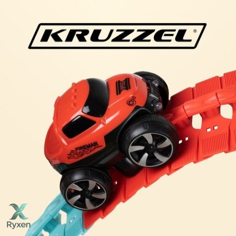 Tor wyścigowy- 193 elementy + autko 22461 KRUZZEL