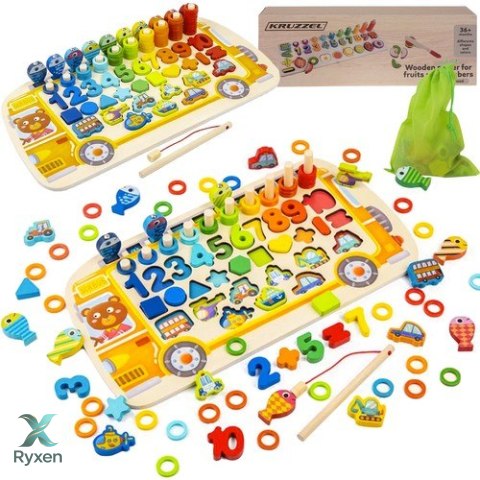 Układanka drewniana- sorter 6w1 Kruzzel 22636 KRUZZEL