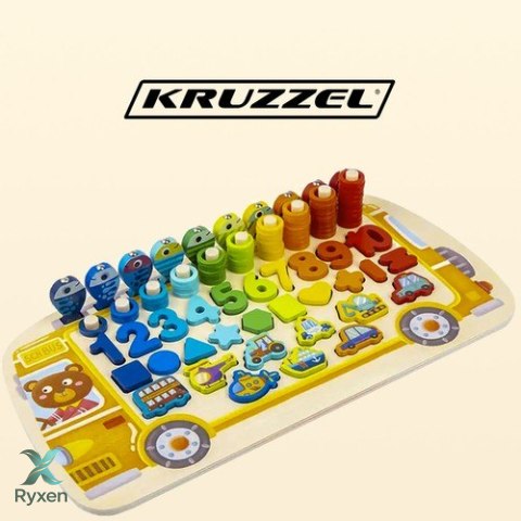 Układanka drewniana- sorter 6w1 Kruzzel 22636 KRUZZEL