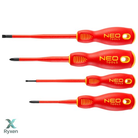 Wkrętaki 1000V, zestaw 4 szt., slim NEO TOOLS