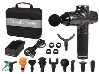 44-341# Pistolet do masażu masażer blow wave 5000 + 10 końcówek + walizka Blow