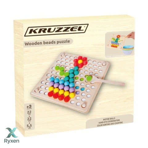 Drewniana układanka koraliki 22403 KRUZZEL