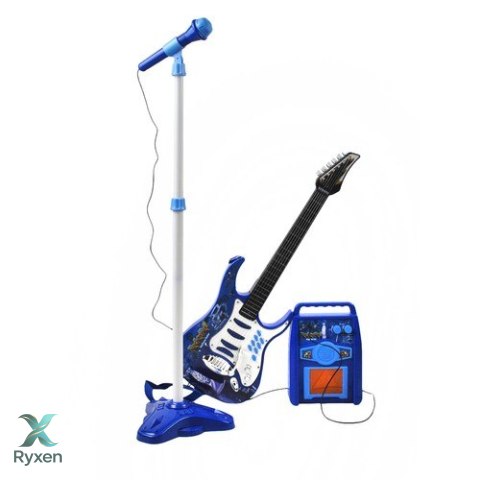 Gitara elektryczna+ mikrofon+wzmacniacz nieb 22409 ISO TRADE