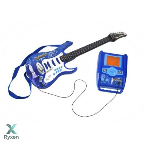 Gitara elektryczna+ mikrofon+wzmacniacz nieb 22409 ISO TRADE