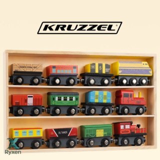 Kolejka drewniana- pociąg 12szt. Kruzzel 23522 KRUZZEL