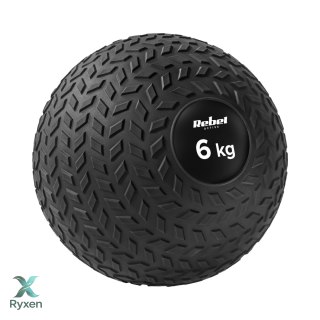 Mała piłka lekarska do ćwiczeń rehabilitacyjna Slam Ball 23cm 6kg, REBEL ACTIVE Rebel