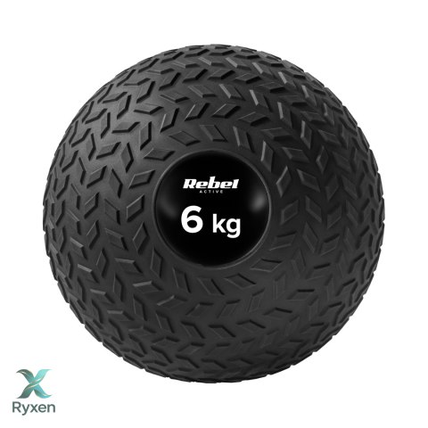 Mała piłka lekarska do ćwiczeń rehabilitacyjna Slam Ball 23cm 6kg, REBEL ACTIVE Rebel