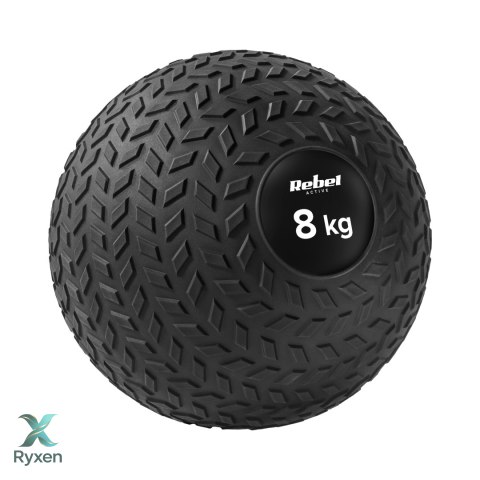 Mała piłka lekarska do ćwiczeń rehabilitacyjna Slam Ball 23cm 8kg, REBEL ACTIVE Rebel