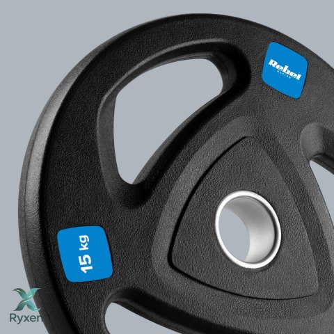 Obciążenie żeliwne olimpijskie gumowane zestaw 2x15kg, otwór 51mm , REBEL ACTIVE Rebel
