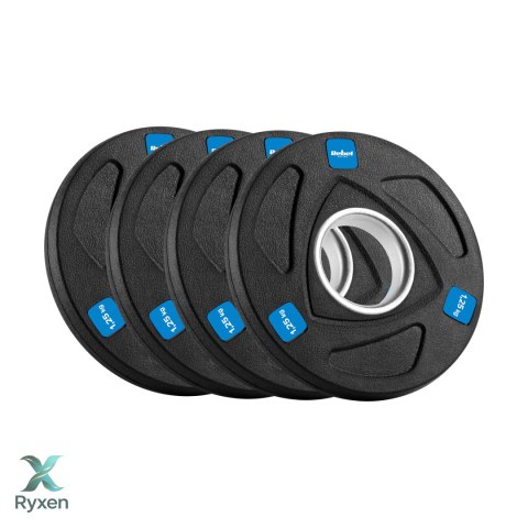 Obciążenie żeliwne olimpijskie gumowane zestaw 4x1.25kg, otwór 51mm , REBEL ACTIVE Rebel