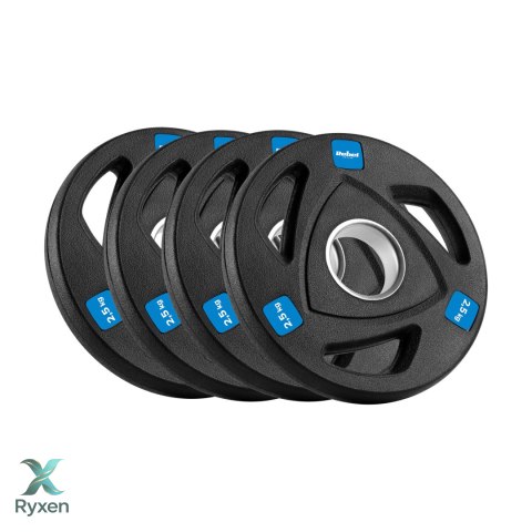 Obciążenie żeliwne olimpijskie gumowane zestaw 4x2.5kg, otwór 51mm , REBEL ACTIVE Rebel