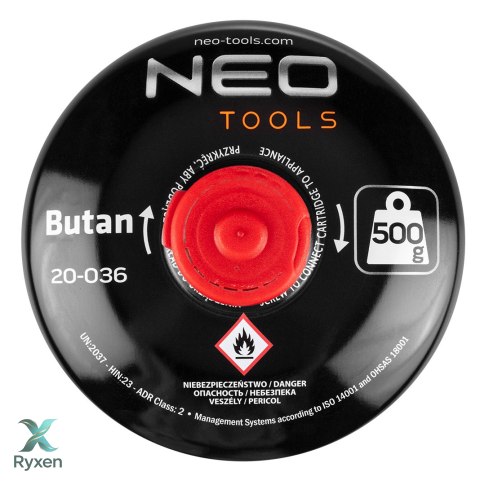 Palnik gazowy turystyczny + 2 naboje z gazem 20-036 NEO TOOLS