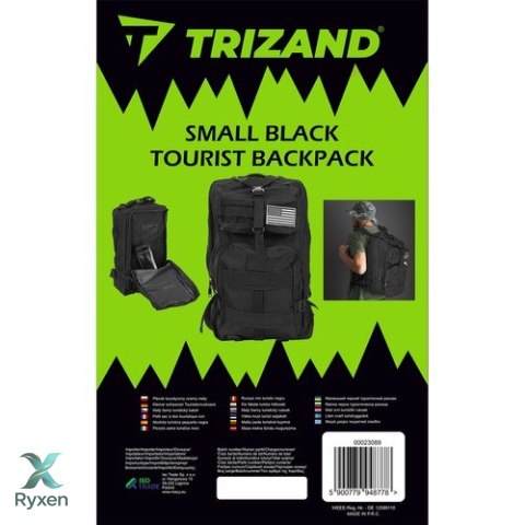Plecak turystyczny czarny mały 23089 TRIZAND
