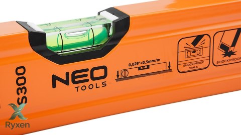 Poziomnica aluminiowa S 300, 3 libelle, 80 cm NEO TOOLS