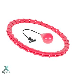 Smart Hula Hop odchudzające koło z wypustkami i obciążeniem 50cm, różowe, REBEL ACTIVE Rebel