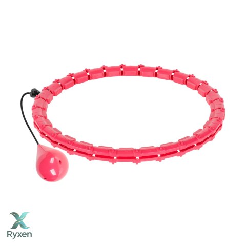 Smart Hula Hop odchudzające koło z wypustkami i obciążeniem 50cm, różowe, REBEL ACTIVE Rebel