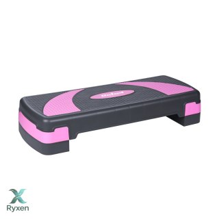 Step do aerobiku i ćwiczeń fitness, 3 stopnie, 78cm, szaro-fioletowy, REBEL ACTIVE Rebel