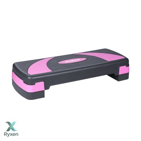 Step do aerobiku i ćwiczeń fitness, 3 stopnie, 78cm, szaro-fioletowy, REBEL ACTIVE Rebel