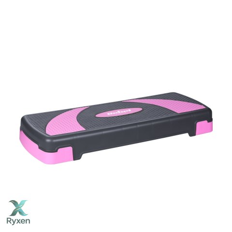 Step do aerobiku i ćwiczeń fitness, 3 stopnie, 78cm, szaro-fioletowy, REBEL ACTIVE Rebel
