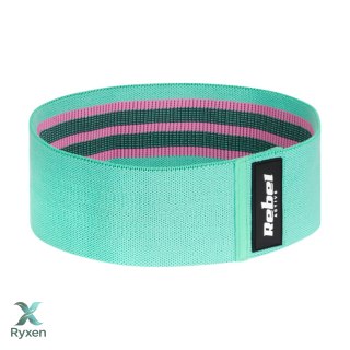 Zestaw gum do ćwiczeń materiałowy - Mini Band M, 27-55 kg, 3 gumy materiałowe, REBEL ACTIVE Rebel