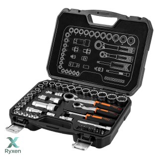Zestaw nasadek przelotowych 1/4", 3/8", 46 szt., CrV NEO TOOLS