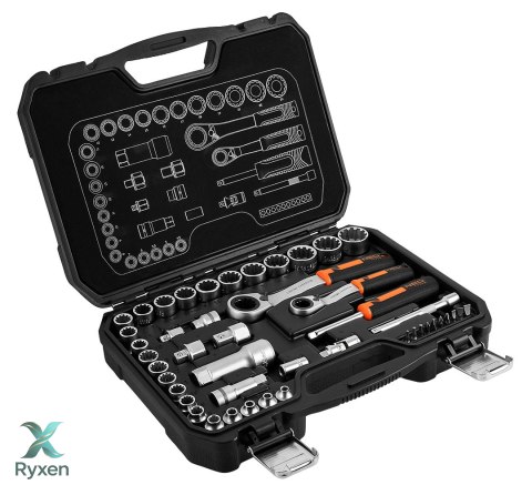 Zestaw nasadek przelotowych 1/4", 3/8", 46 szt., CrV NEO TOOLS